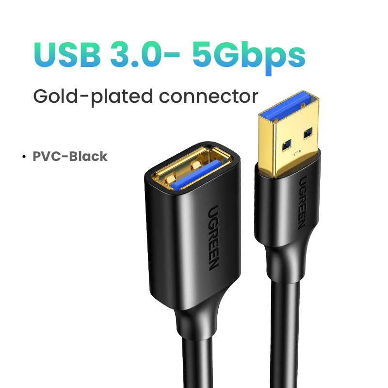 UGREEN 10368 1m Plug and Play 5Gbps High Speed USB 3.0 Extension Cable for PS4/Xbox/USB Flash Drive/Printer UGREEN 10368 1m Plug and Play 5Gbps High Speed USB 3.0 Extension Cable for PS4/Xbox/USB Flash Drive/Printer